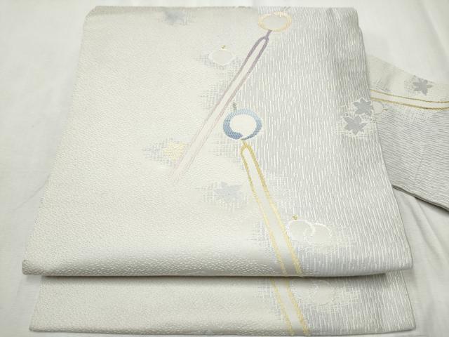 平和屋着物●九寸名古屋帯 唐織 簪 金銀糸 正絹 逸品 CABD0688hy