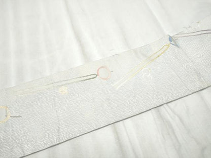 平和屋着物●九寸名古屋帯 唐織 簪 金銀糸 正絹 逸品 CABD0688hy