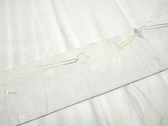 平和屋着物●九寸名古屋帯 唐織 簪 金銀糸 正絹 逸品 CABD0688hy