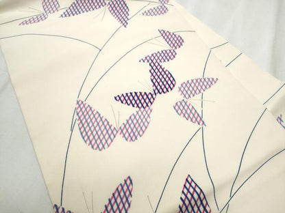 平和屋着物●九寸名古屋帯　舞蝶文　正絹　逸品　CABD0691hy