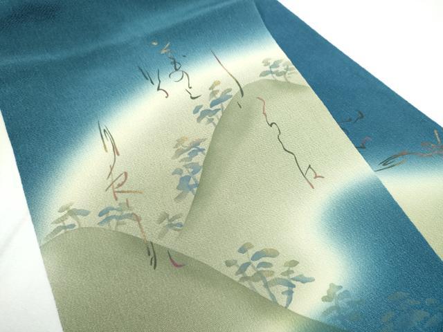 平和屋着物●九寸名古屋帯 作家物 いろは歌 遠山文 金彩 鬼しぼ縮緬 正絹 逸品 CABD0711hy