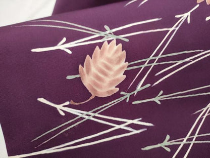 平和屋着物●塩瀬　九寸名古屋帯　こぼれ松葉文　金彩　正絹　逸品　CABD0729hy