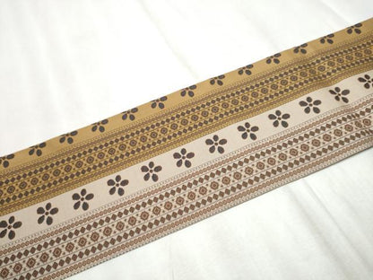 平和屋着物●全通柄　九寸名古屋帯　花間道　正絹　逸品　CABD0732hy