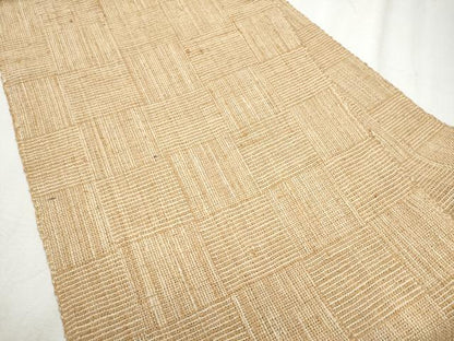平和屋着物●八寸名古屋帯　市松霞文　正絹　逸品　CABD0737hy