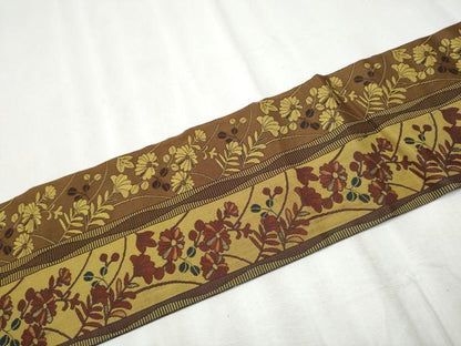 平和屋着物●全通柄　九寸名古屋帯　菊間道　正絹　逸品　CABD0741hy