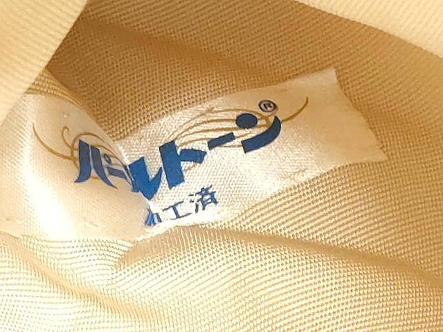 平和屋着物●塩瀬　九寸名古屋帯　駒刺繍　枝葉文　金彩　正絹　逸品　CABD0742hy