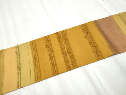 平和屋着物●九寸名古屋帯　髭紬　霞文　正絹　逸品　CABD0748hy