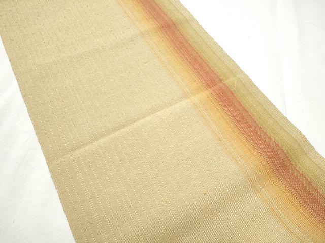 平和屋着物●八寸名古屋帯　紬地　霞文　正絹　逸品　CABD0753hy