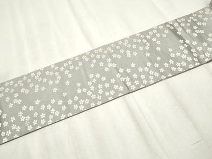 平和屋着物●九寸名古屋帯　唐織　舞花文　金糸　正絹　逸品　CABD0773hy