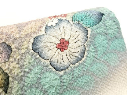 平和屋着物●九寸開き名古屋帯　作家物　絞り　辻が花　鬼しぼ縮緬　正絹　逸品　CABD0780hy
