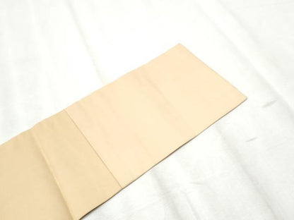平和屋着物●塩瀬　九寸名古屋帯　草花文　正絹　逸品　CABD0798hy