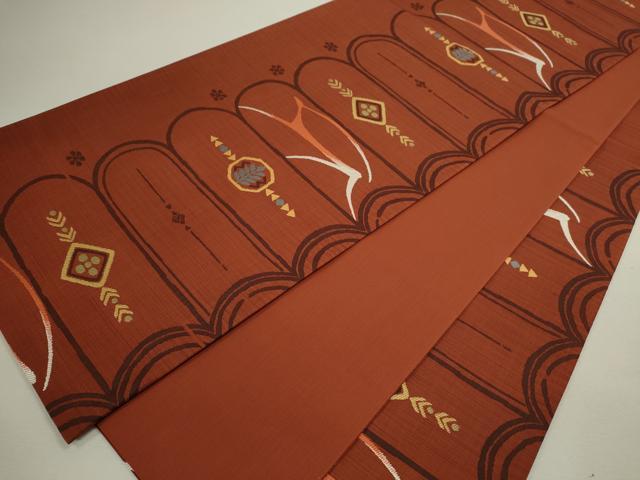 平和屋着物◎六通柄袋帯 楽山 動物吉祥文 正絹 逸品 CABD0873ze