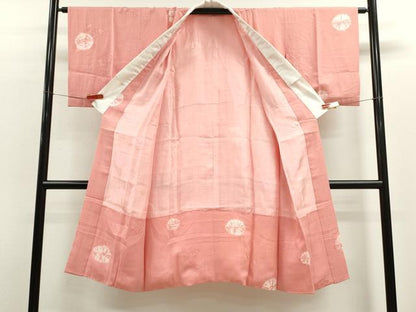 平和屋着物■長襦袢 袷 絞り 草花地紋 正絹 逸品 CABD0876ze