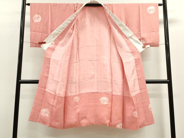平和屋着物■長襦袢 袷 絞り 草花地紋 正絹 逸品 CABD0876ze