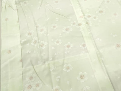 平和屋着物■長襦袢 無双仕立て 舞桜文 暈し染め 正絹 逸品 CABD0877ze