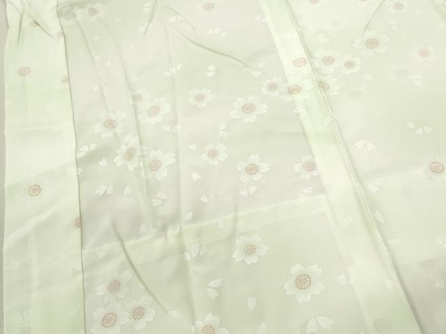 平和屋着物■長襦袢 無双仕立て 舞桜文 暈し染め 正絹 逸品 CABD0877ze