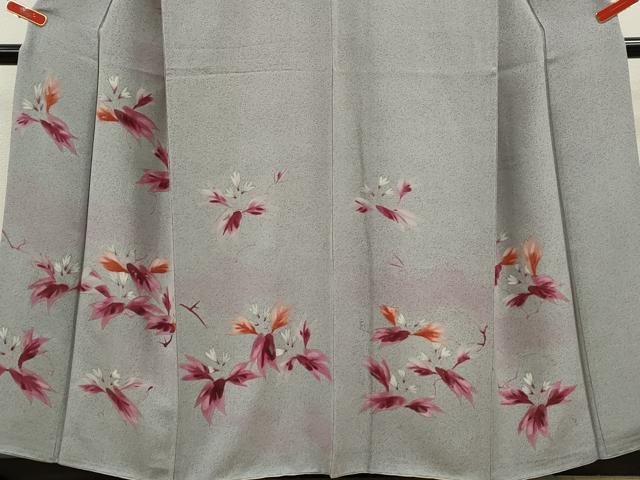 平和屋着物■訪問着 枝花文 たたき染め 金彩 正絹 逸品 CABD0883ze