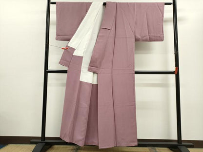 平和屋着物■上質な色無地 梅鼠色 正絹 逸品 CABD0948ze