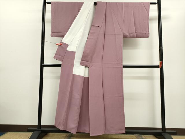 平和屋着物■上質な色無地 梅鼠色 正絹 逸品 CABD0948ze