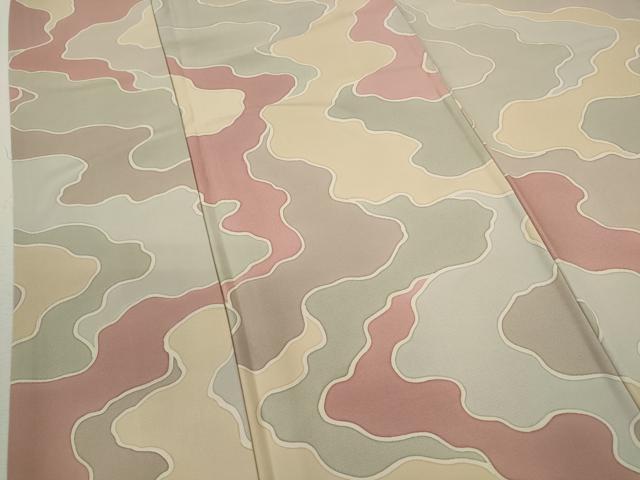 平和屋着物▼上質な小紋 地紋起こし 吉祥文 正絹 逸品 CABD0962ze
