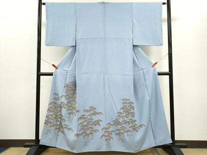 平和屋着物■豪華色留袖　刺繍　枝松文　金彩　正絹　逸品　CABD1001ze