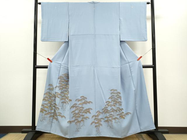平和屋着物■豪華色留袖　刺繍　枝松文　金彩　正絹　逸品　CABD1001ze