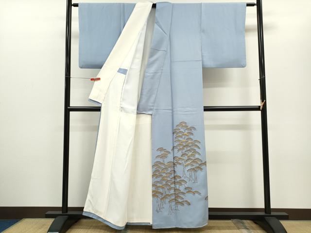 平和屋着物■豪華色留袖　刺繍　枝松文　金彩　正絹　逸品　CABD1001ze