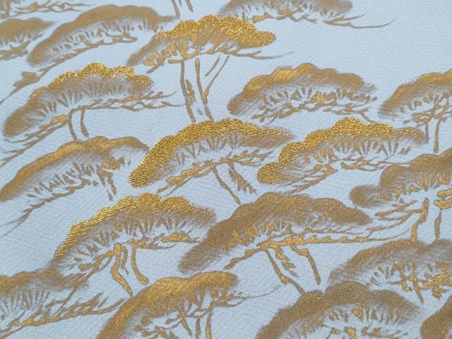 平和屋着物■豪華色留袖　刺繍　枝松文　金彩　正絹　逸品　CABD1001ze