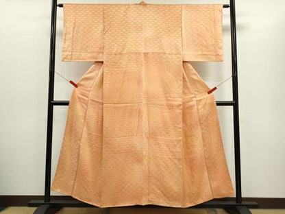 平和屋着物■上質な小紋 片輪車青海波 暈し染め 正絹 逸品 CABD1036ze