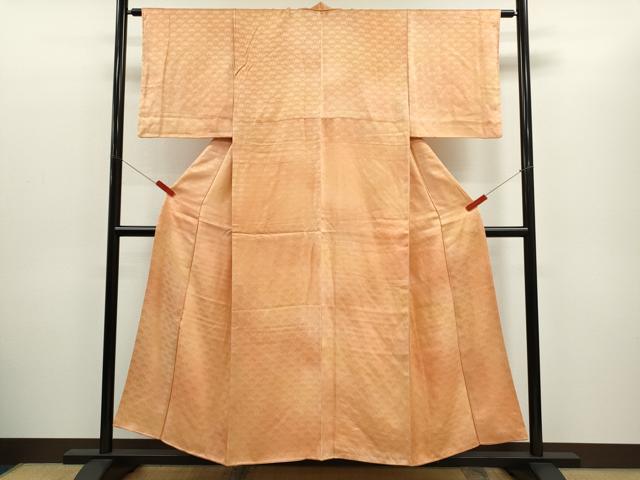 平和屋着物■上質な小紋 片輪車青海波 暈し染め 正絹 逸品 CABD1036ze