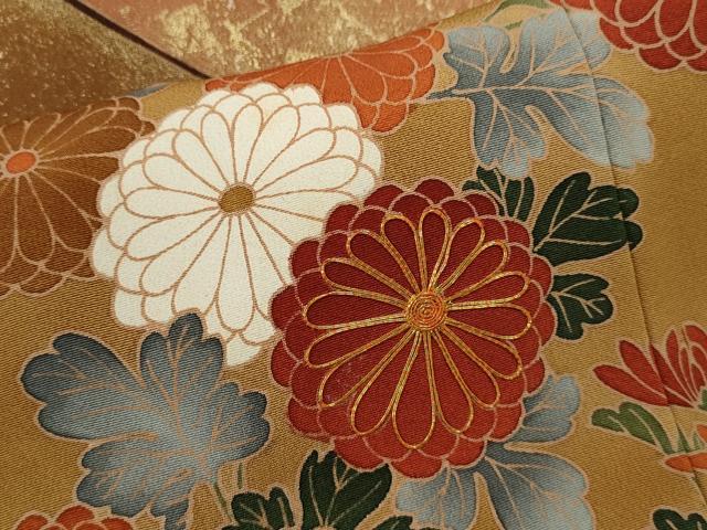 平和屋着物■豪華黒留袖 駒刺繍 遠山流水草花文 金彩 正絹 逸品 CABD1130ze