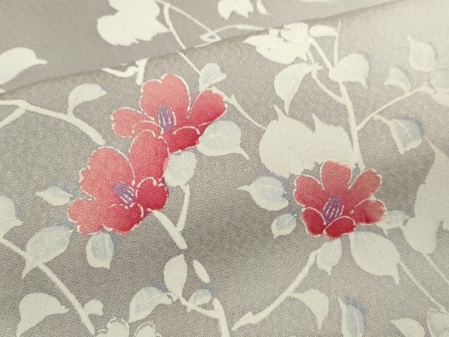 平和屋着物■上質な小紋 枝花文 暈し染め 正絹 逸品 CABD1136ze
