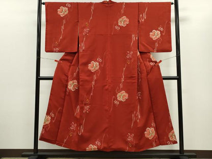 平和屋着物■上質な小紋　舞花文　金銀糸　正絹　逸品　CABD1143ze