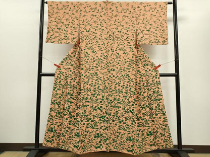 平和屋着物■訪問着　草花文　正絹　逸品　CABD1145ze
