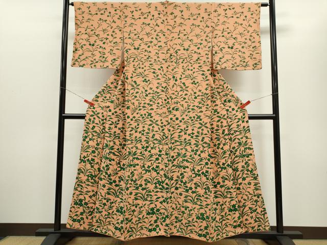 平和屋着物■訪問着　草花文　正絹　逸品　CABD1145ze