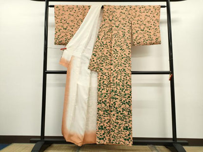 平和屋着物■訪問着　草花文　正絹　逸品　CABD1145ze
