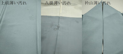 平和屋着物■中国三大刺繍　総相良刺繍　無地絵羽訪問着　草花文　秘色色　正絹　逸品　CABD1163ze