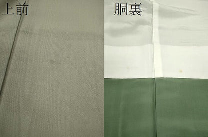 平和屋着物▼上質な小紋　杢目文様　暈し染め　正絹　逸品　CABD1169ze