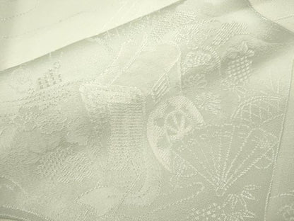 平和屋着物▼上質な小紋　地紋起こし　冊子風景花文　暈し染め　正絹　逸品　CABD1196ze