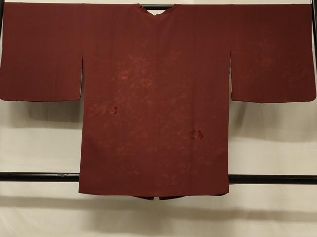 平和屋着物＃道行コート　刺繍　草花文　正絹　逸品　CABD1201in