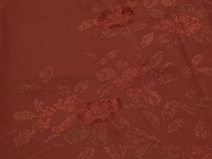 平和屋着物＃道行コート　刺繍　草花文　正絹　逸品　CABD1201in