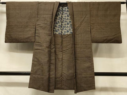 平和屋着物＃長羽織 絣文様 正絹 逸品 CABD1216in