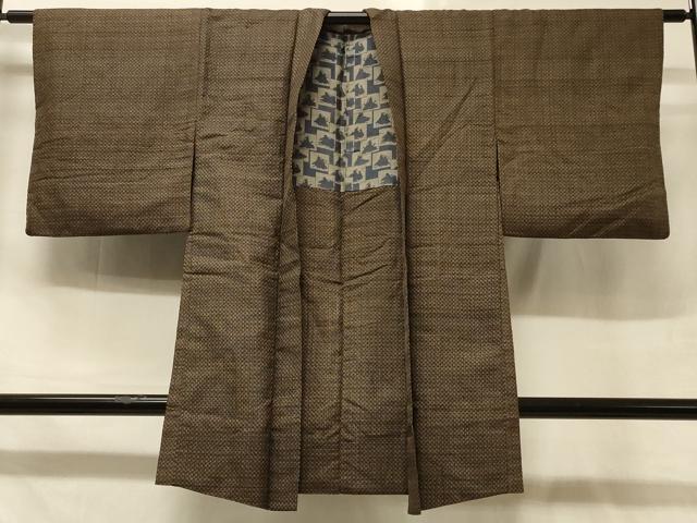 平和屋着物＃長羽織 絣文様 正絹 逸品 CABD1216in