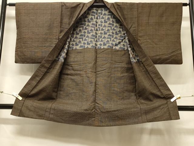 平和屋着物＃長羽織 絣文様 正絹 逸品 CABD1216in