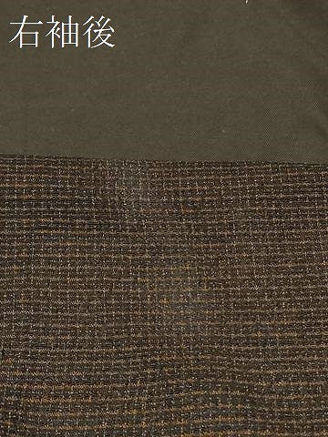 平和屋着物＃羽織 紬地 横段文 正絹 逸品 CABD1224in