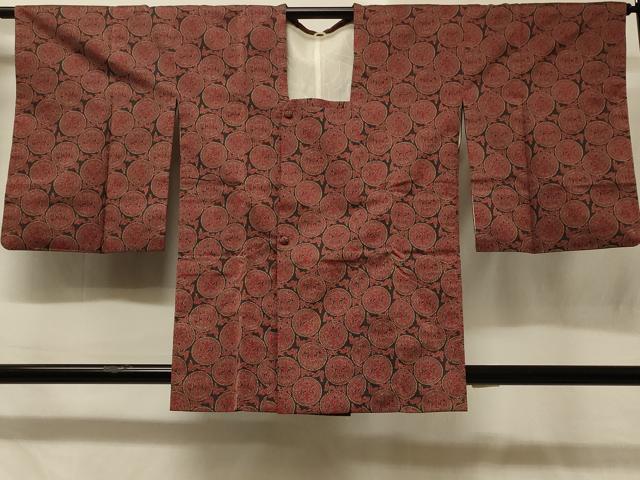 平和屋着物＃道行コート 動物丸文 正絹 逸品 CABD1227in