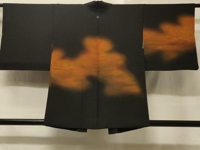 平和屋着物＃羽織　霞文　暈し染め　正絹　逸品　CABD7925in 平和屋着物＃羽織 霞文 暈し染め 黒地 正絹 逸品 CABD1277in