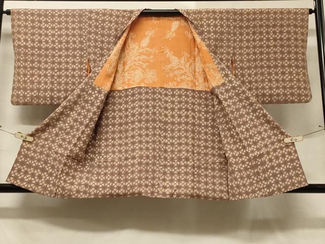 平和屋着物＃道行コート 花づくし 正絹 逸品 CABD1283in