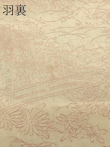 平和屋着物＃道行コート 紬地 横段文 ショール付き 正絹 逸品 CABD1286in