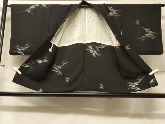 平和屋着物＃羽織　寿光織　遠山文　黒地　金銀糸　正絹　逸品　CABD1299in